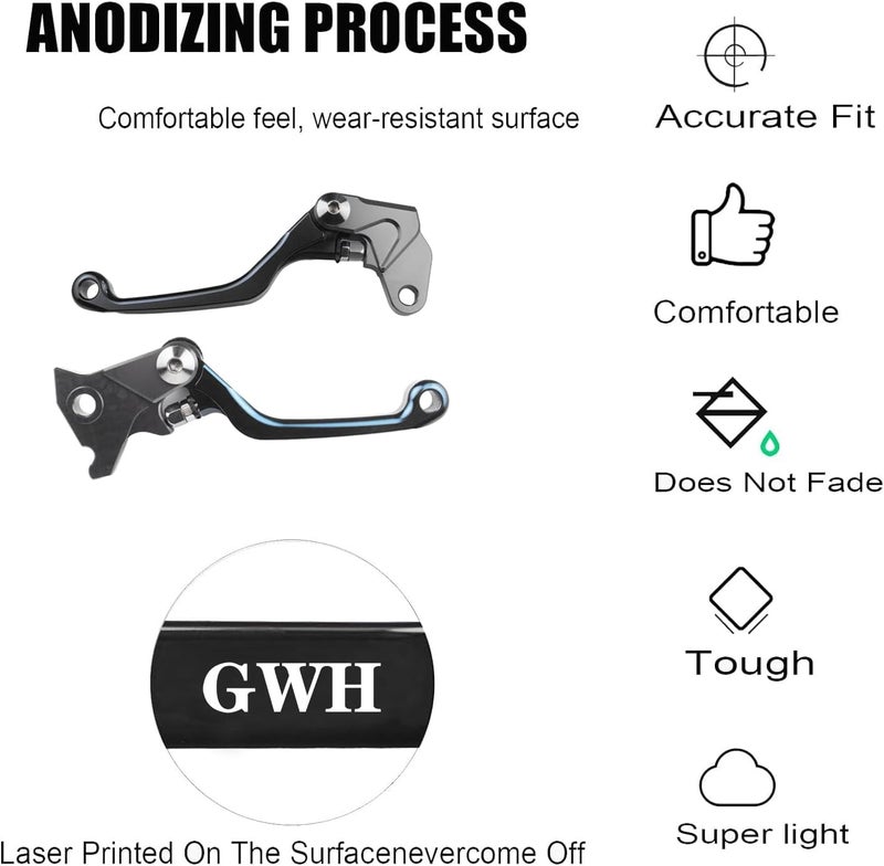 Adsspro Motorcycle Billet Foldable Brake Clutch Lever Handle CNC Aluminum Pivot for TTR 125 TTR125 L/LE 00-23 TW200 91-23 XT250 08-23 Banshee 350 02-08 Raptor 350 05-13 WR250R 07-20 WR250X 07-17 - Image 3